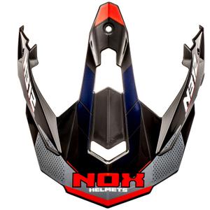 Vizier pentru căști de motocicletă NOX N312 Vapor negru-albastru-roșu