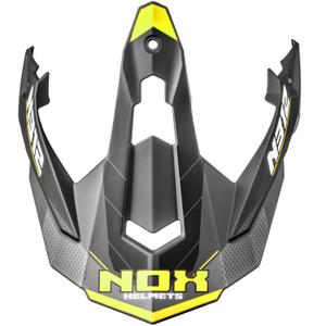 Vizier pentru căști de motocicletă NOX N312 Vapor negru mat-galben