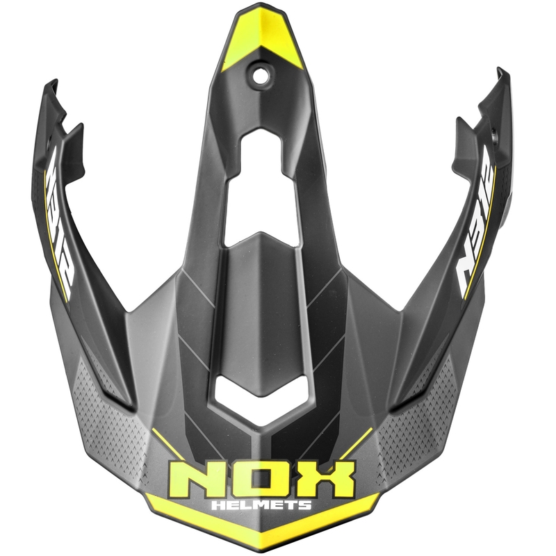 Vizier pentru căști de motocicletă NOX N312 Vapor negru mat-galben