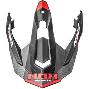 Vizier pentru căști de motocicletă NOX N312 Vapor negru mat-roșu