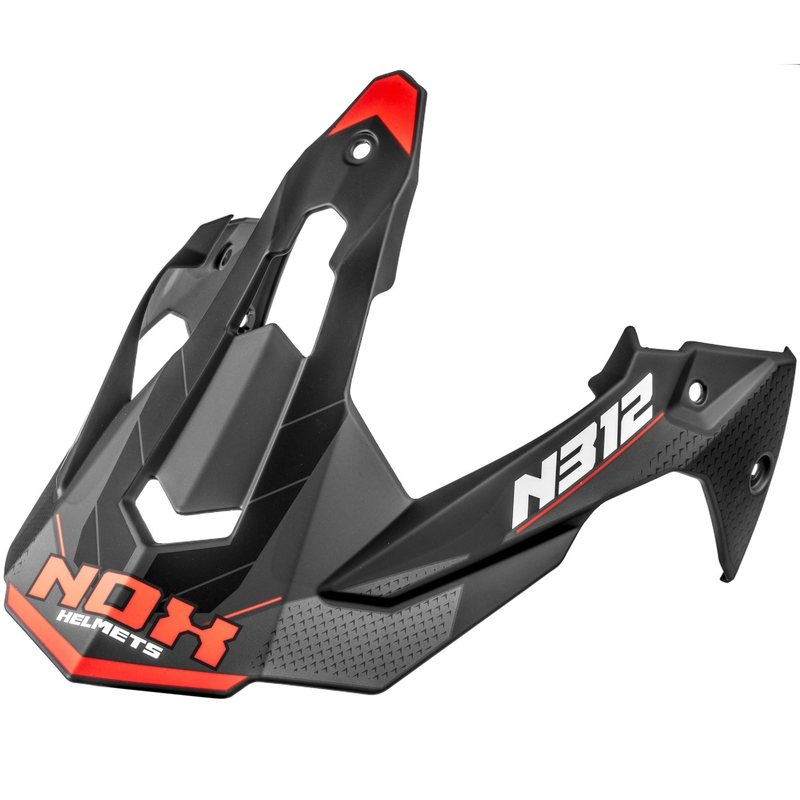 Vizier pentru căști de motocicletă NOX N312 Vapor negru mat-roșu