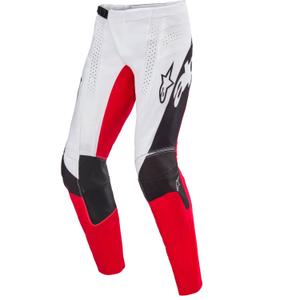 Pantaloni motocross Alpinestars Techstar ediție limitată Negru intens-alb-roșu fluo-portocaliu