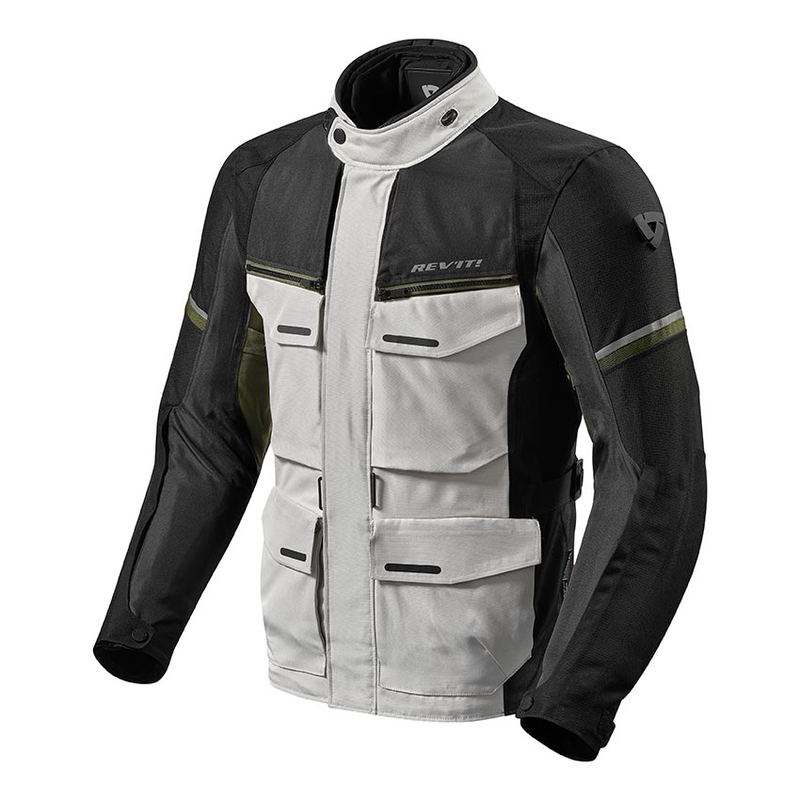 Jacheta de motociclete Revit Outback 3 argint-verde výprodej lichidare