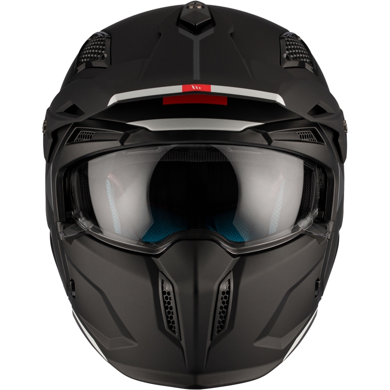 Cască deschisă cu mască MT Streetfighter SV S Solid A1 negru mat