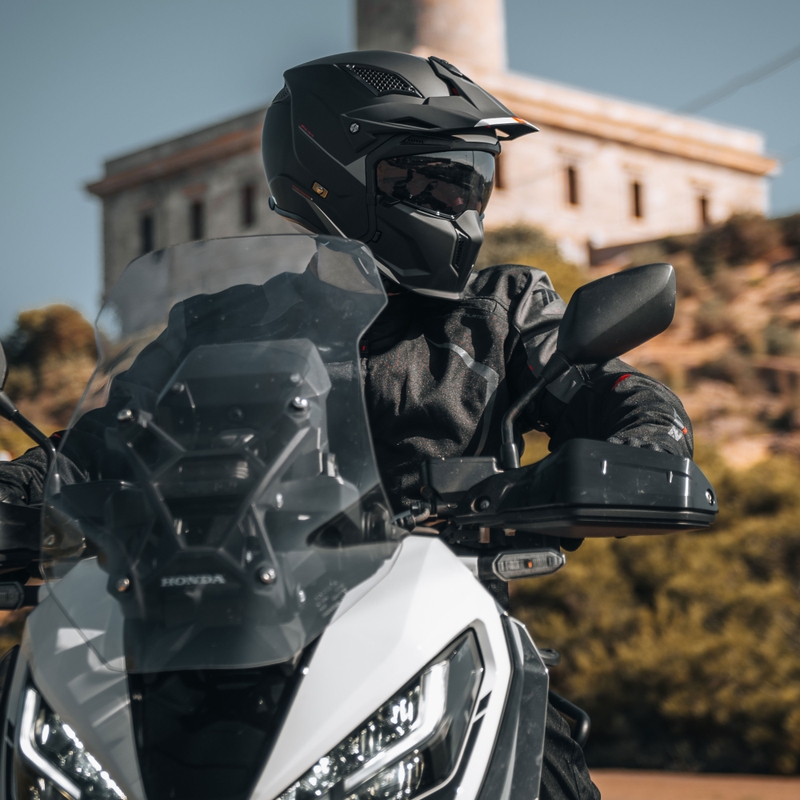 Cască deschisă cu mască MT Streetfighter SV S Solid A1 negru mat