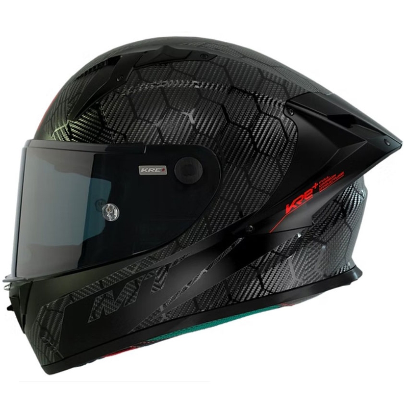 Cască integrală pentru motocicletă MT KRE+ Carbon Solid A11 negru lucios