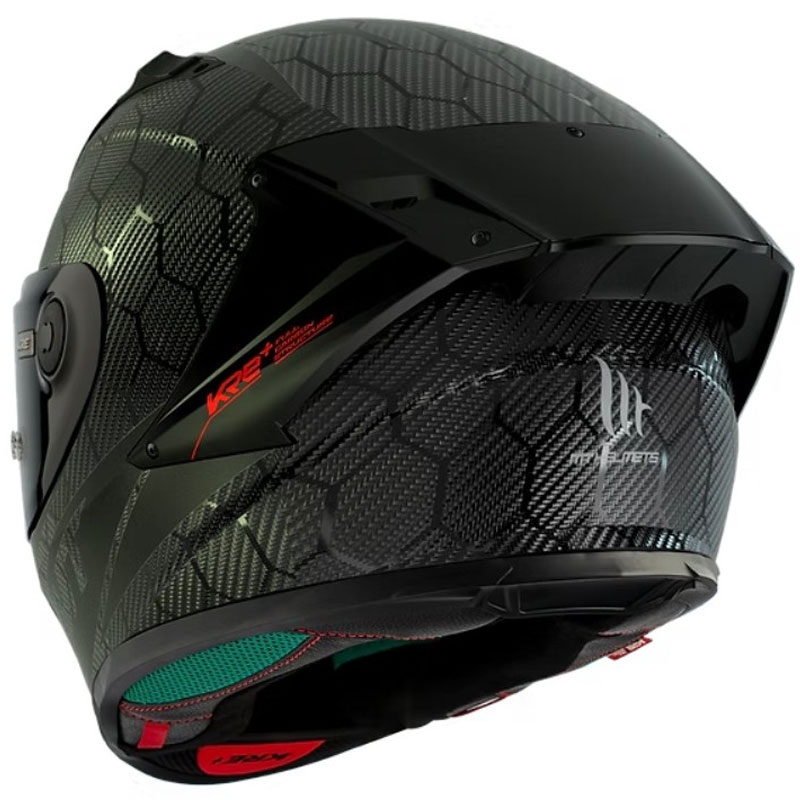 Cască integrală pentru motocicletă MT KRE+ Carbon Solid A11 negru lucios