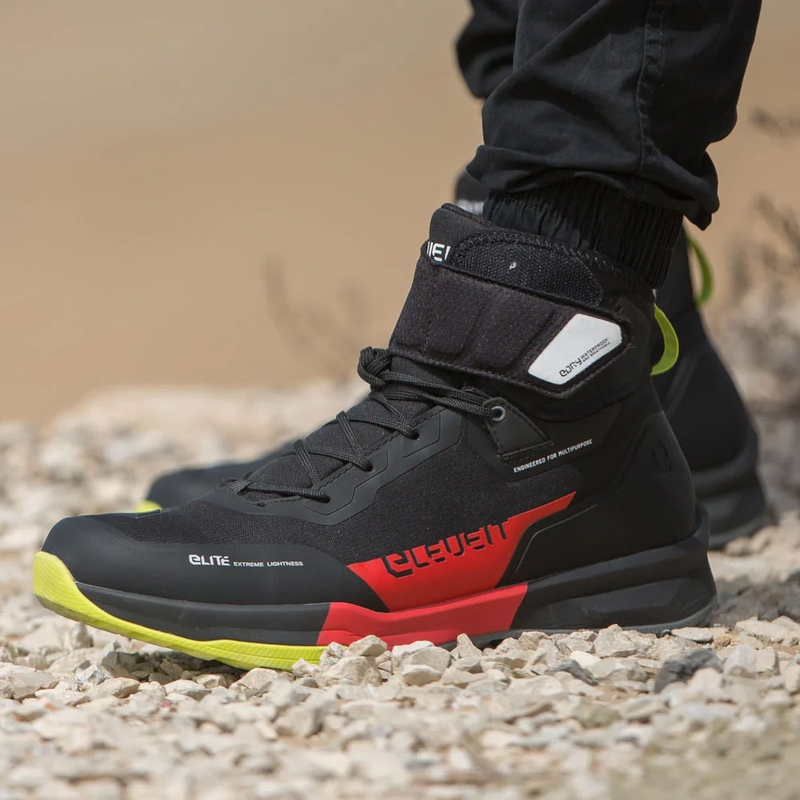 Ghete moto Eleveit STRATOS E-Dry negru-roșu