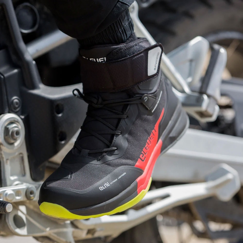 Ghete moto Eleveit STRATOS E-Dry negru-roșu