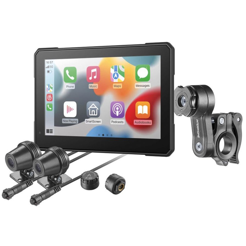 Interfon RIDESYNC70 cu afișaj Apple CarPlay și Android Auto pentru motociclete