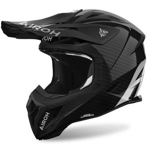 Cască motocross Airoh Aviator ACE 2 Carbon, neagră lucioasă
