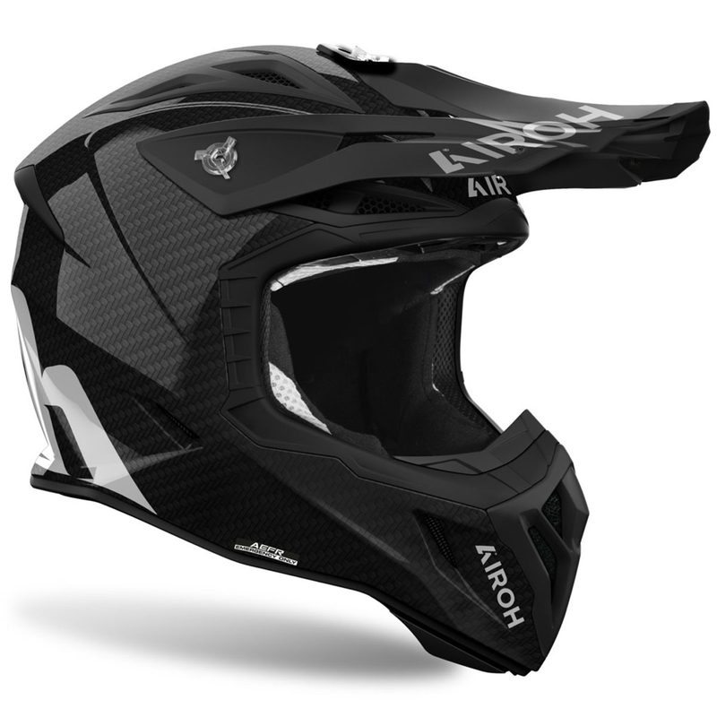 Cască motocross Airoh Aviator ACE 2 Carbon, neagră lucioasă