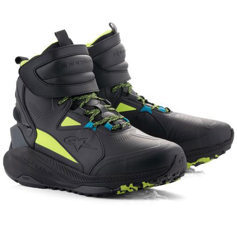 Ghete moto Alpinestars Speedstreet negru-lime-albastru