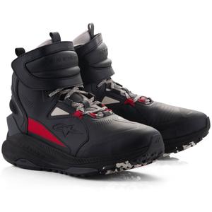 Ghete moto Alpinestars Speedstreet negru-bej-roșu