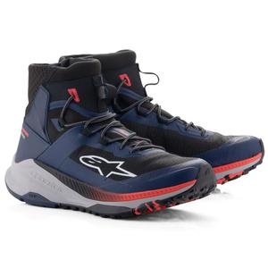 Ghete moto Alpinestars Speedforce XR albastru-negru-roșu fluo-gri