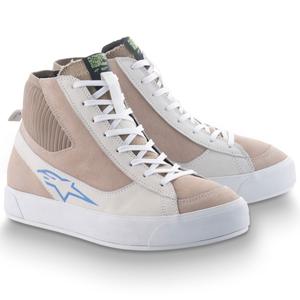 Ghete moto Alpinestars Stella Stated Podium pentru femei, alb-gri deschis