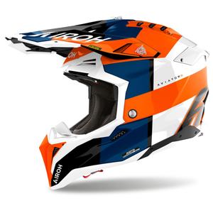 Cască motocross Airoh Aviator 3 Monarch portocaliu lucios