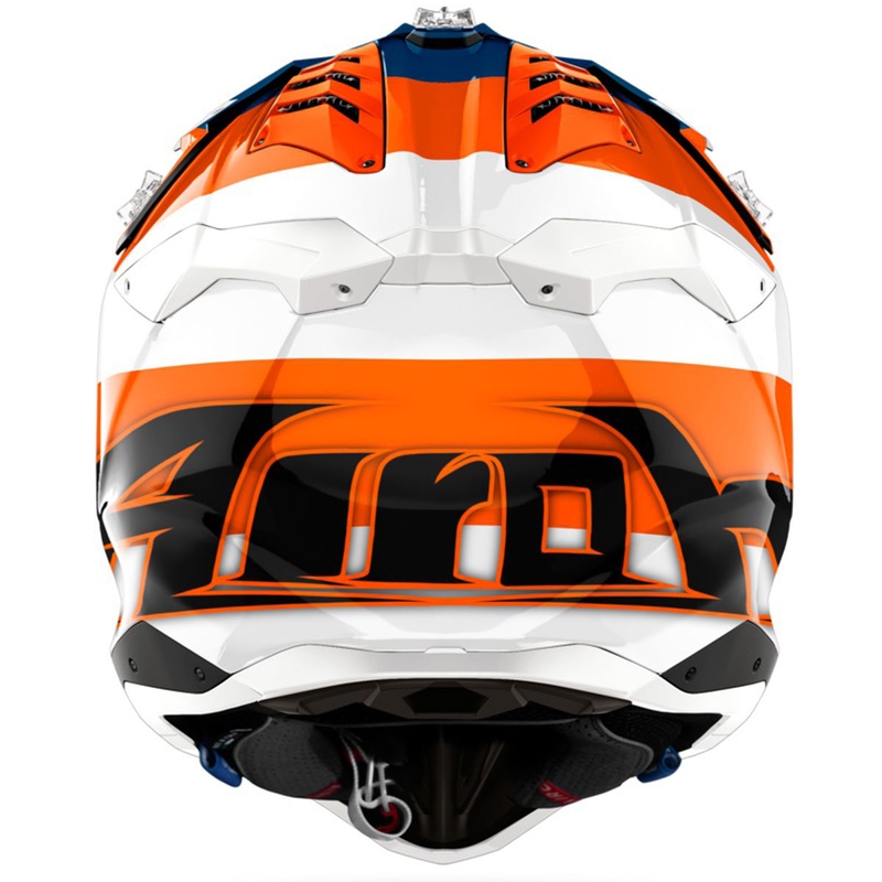 Cască motocross Airoh Aviator 3 Monarch portocaliu lucios