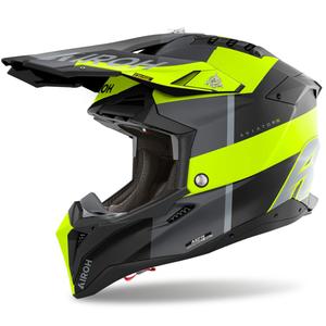 Cască motocross Airoh Aviator 3 Monarch, galben mat