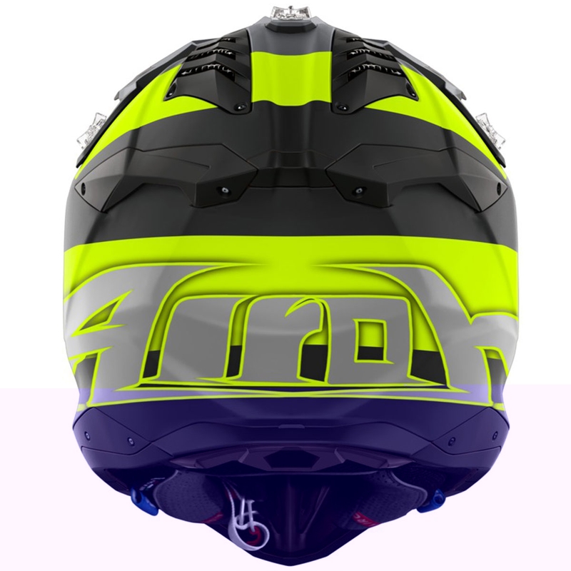 Cască motocross Airoh Aviator 3 Monarch, galben mat