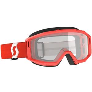 Ochelari de motocross SCOTT Primal Clear roșu-transparent