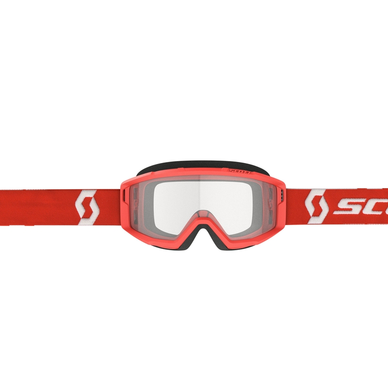 Ochelari de motocross SCOTT Primal Clear roșu-transparent