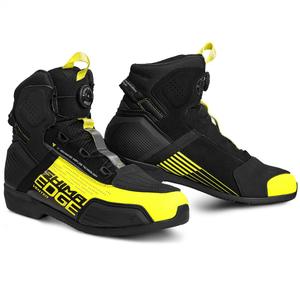 Ghete Motocicletă Shima Edge Vent Negru-Galben Fluo