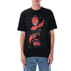 Tricou Ducati Marc Marquez - cască MotoGP negru-roșu