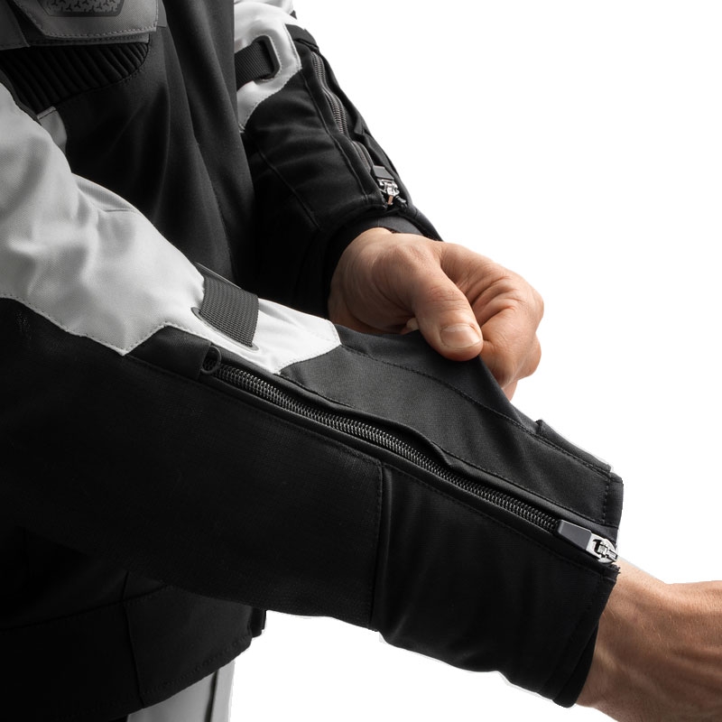 Geacă de motocicletă Rebelhorn Borg II negru-gri-galben fluo