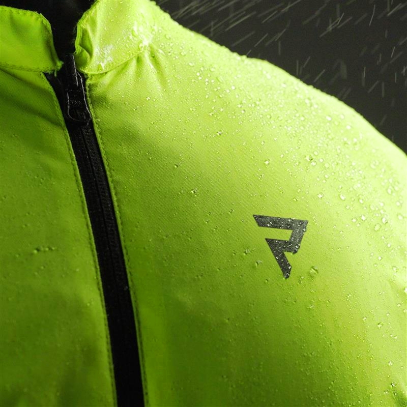 Geacă de motocicletă Rebelhorn Borg II negru-gri-galben fluo