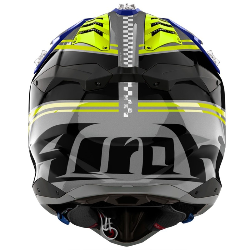 Cască motocross Airoh Aviator 3 Hima albastră lucioasă