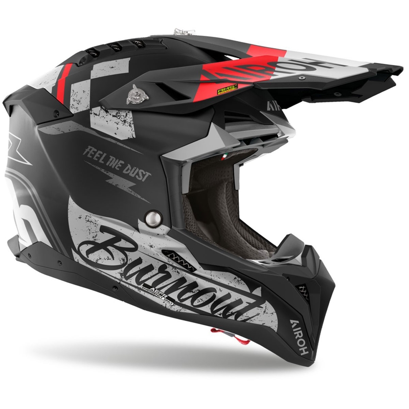 Cască motocross Airoh Aviator 3 Burnout, neagră mată