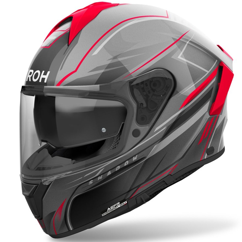 Cască integrală pentru motocicletă Airoh SPARK 2 Shadow, roșie lucioasă