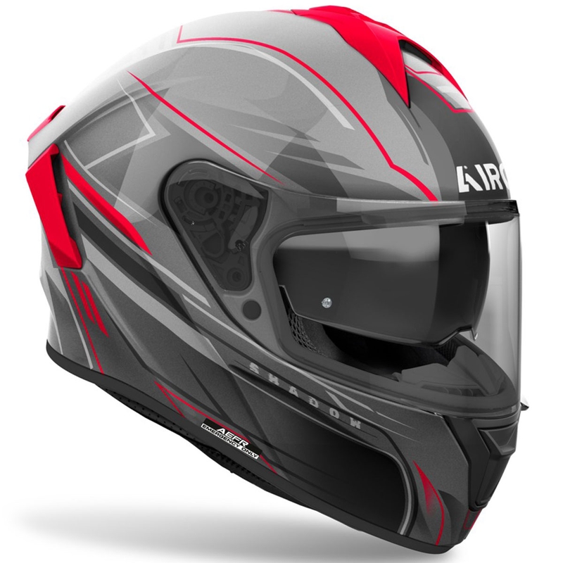 Cască integrală pentru motocicletă Airoh SPARK 2 Shadow, roșie lucioasă
