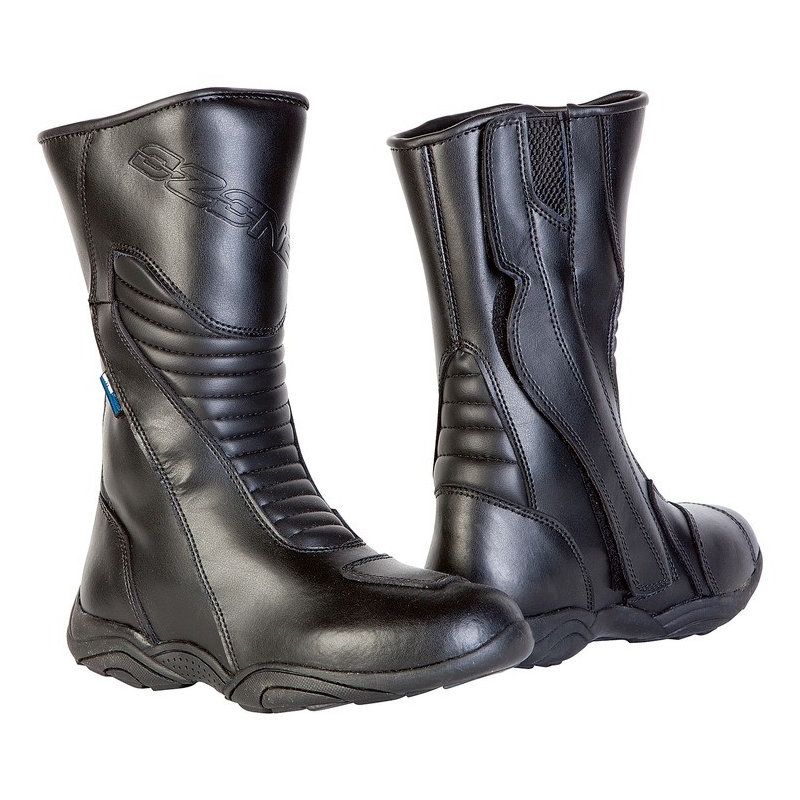 Ozone Moto III Negru lucios Negru Motocicleta Boots lichidare