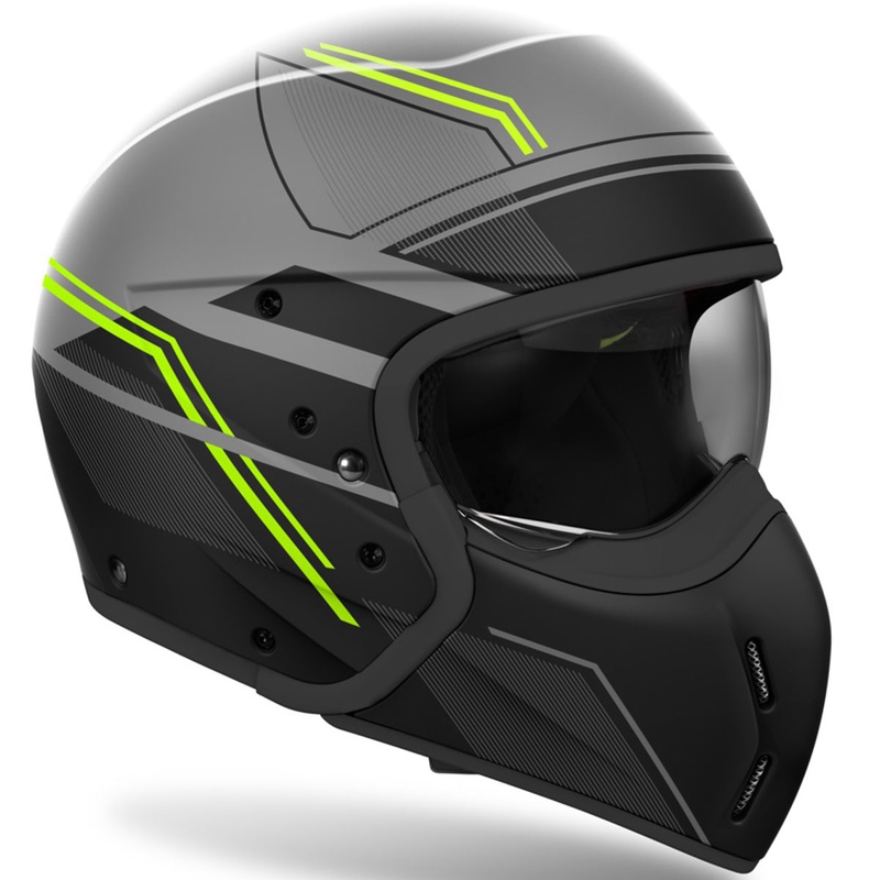 Cască modulară de motocicletă Airoh J110 Slim galben mat