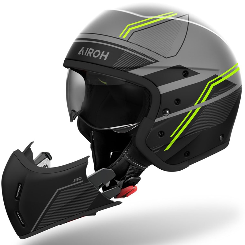 Cască modulară de motocicletă Airoh J110 Slim galben mat
