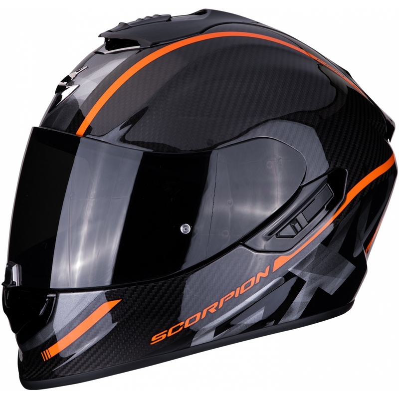 Cască integrală Scorpion EXO-1400 Carbon Air Grand negru-portocaliu