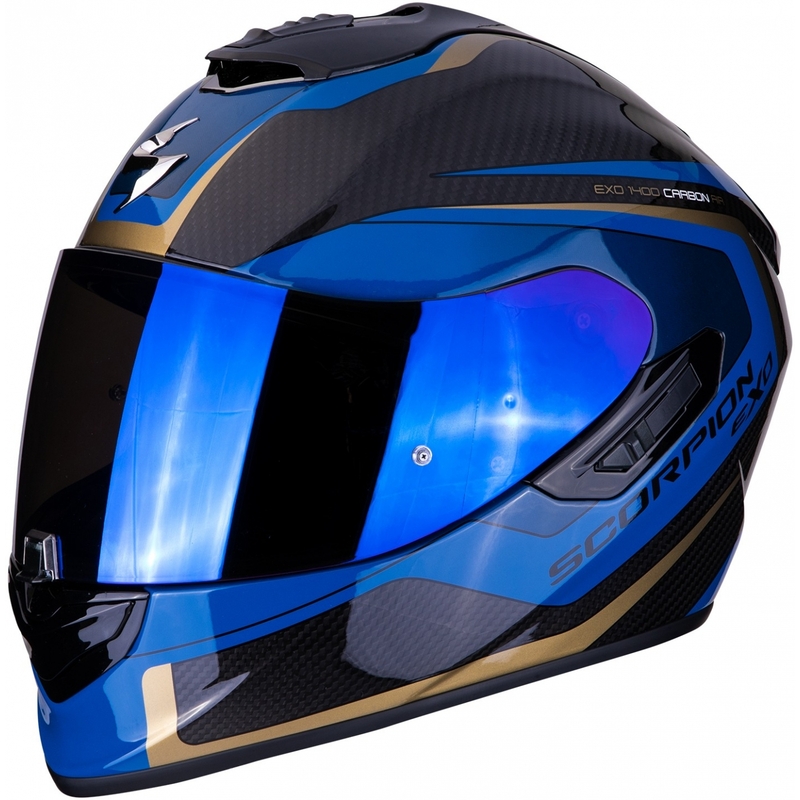 Cască integrală Scorpion EXO-1400 Carbon Air Esprit negru-albastru