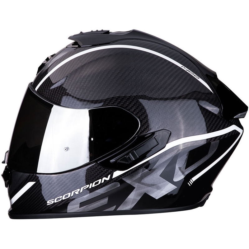 Cască integrală Scorpion EXO-1400 Carbon Air Grand negru și alb lichidare