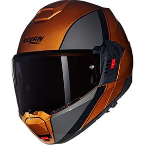 Cască de motocicletă pliabilă Nolan N120-1 Verniciatura Speciale N-COM 342 ocru-negru