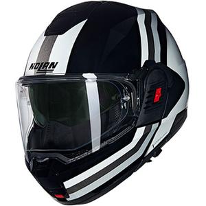 Cască de motocicletă pliabilă Nolan N120-1 Lineo N-COM 348 negru-alb-argintiu