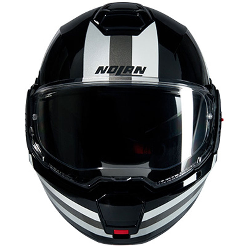 Cască de motocicletă pliabilă Nolan N120-1 Lineo N-COM 348 negru-alb-argintiu