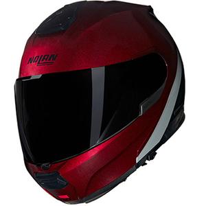 Cască de motocicletă pliabilă Nolan N100-6 Verniciatura Speciale N-COM 341 roșu-negru