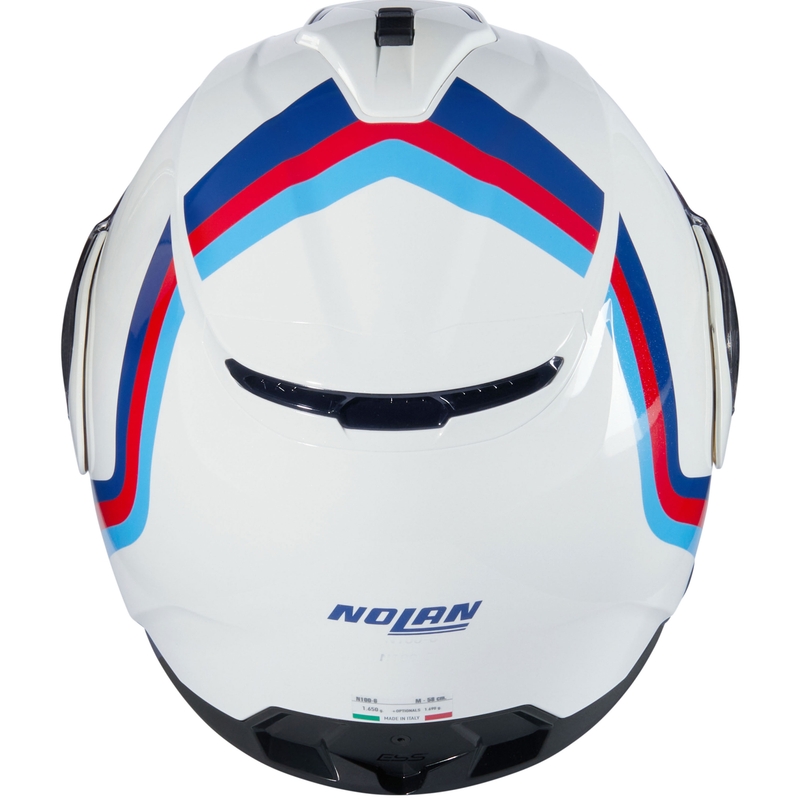Cască de motocicletă pliabilă Nolan N100-6 Assoluto N-COM 347 alb-roșu-albastru
