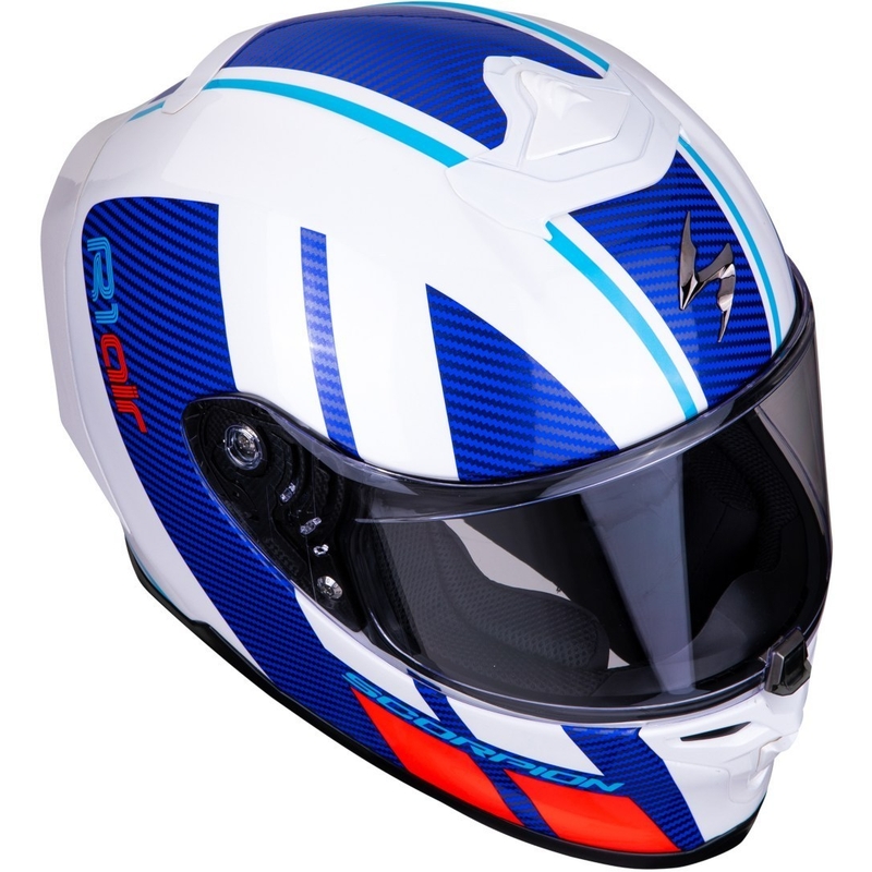 Cască integrală Scorpion EXO-R1 Air Corpus alb-albastru-roșu