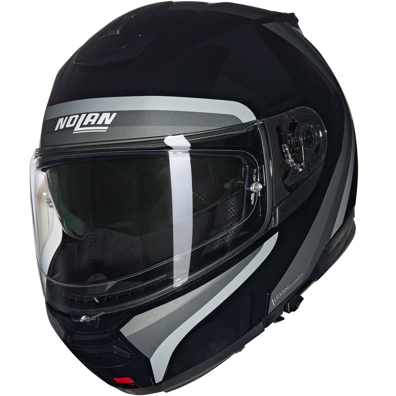 Cască de motocicletă pliabilă Nolan N100-6 Assoluto N-COM 349 negru-gri