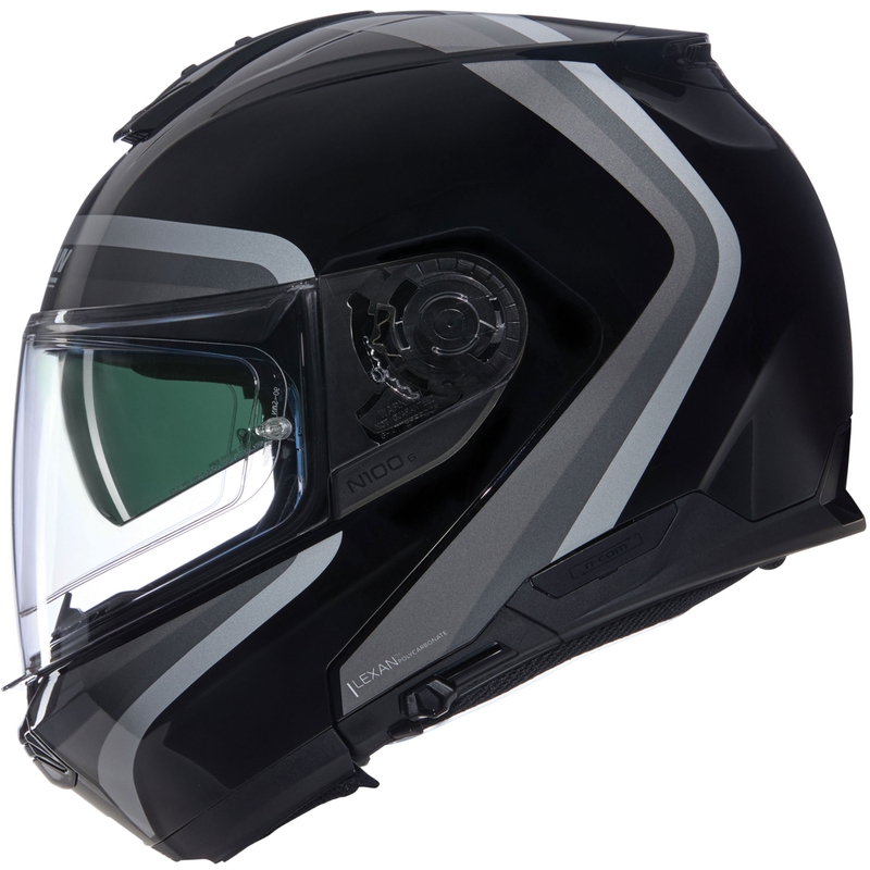 Cască de motocicletă pliabilă Nolan N100-6 Assoluto N-COM 349 negru-gri