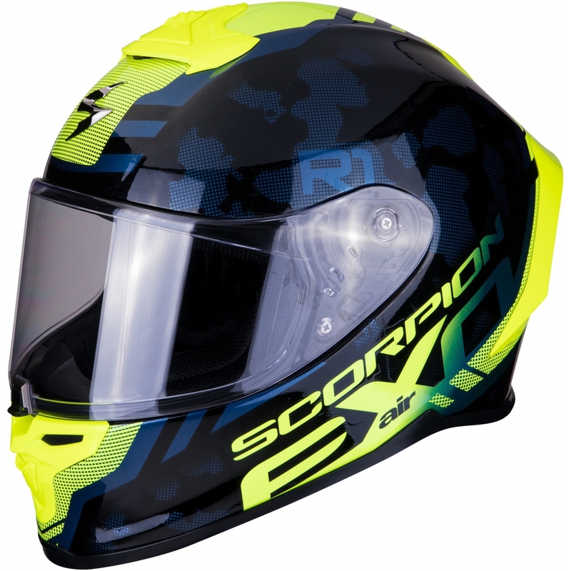 Cască integrală Scorpion EXO-R1 Air Ogi negru-fluo galben lichidare