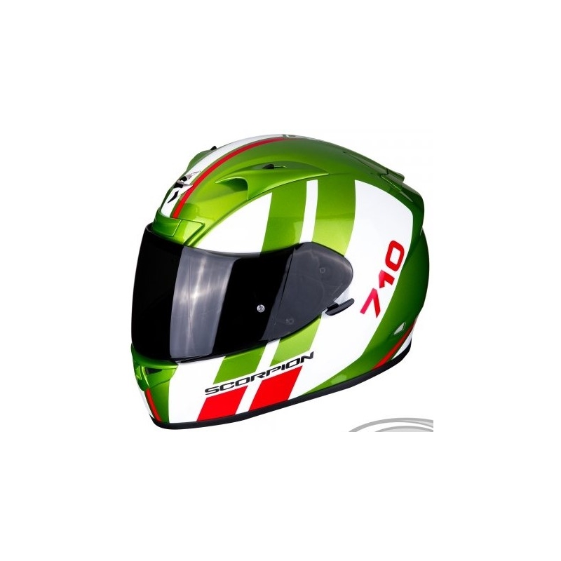 Cască integrală Scorpion EXO-710 Air GT verde-alb-roșu